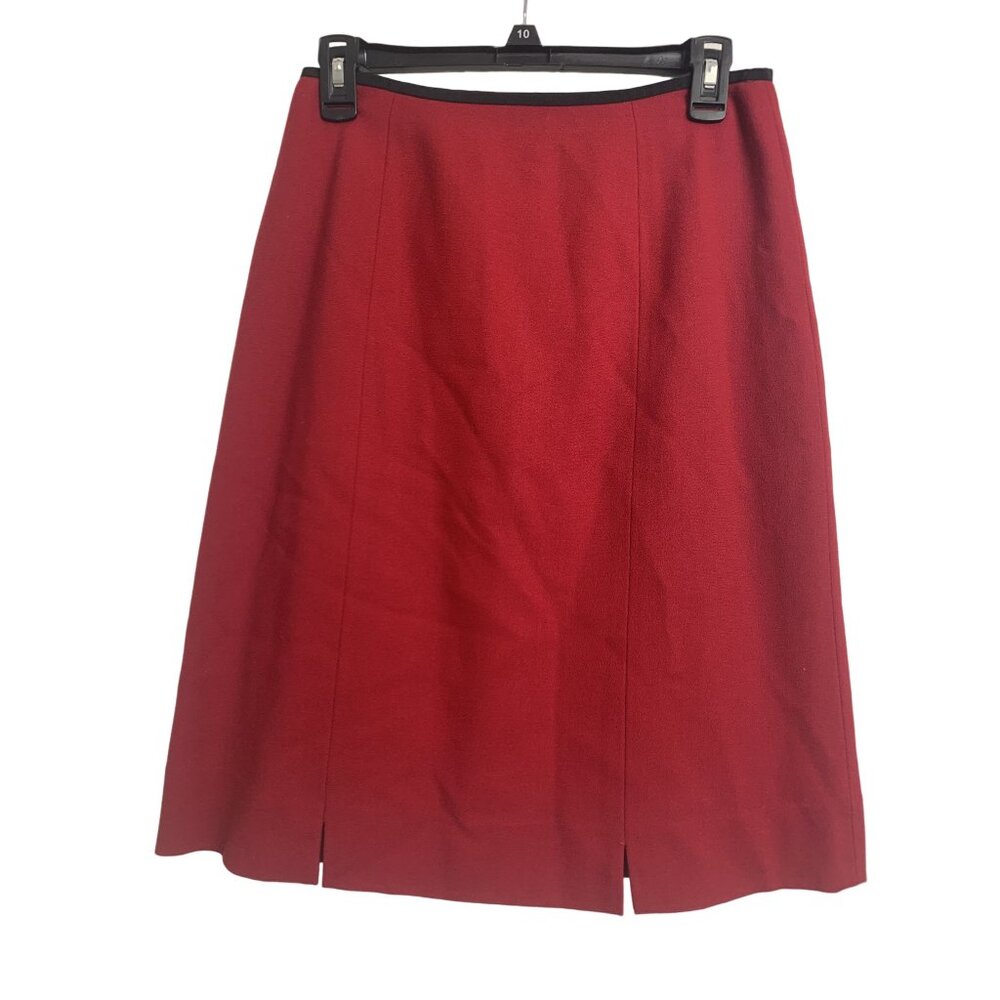 Casper & Company ASL Red Wool Skirt Size 8